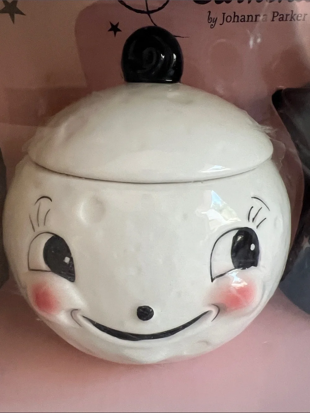 Johanna Parker Laughing Luna Ceramic Cream and Sugar Moon Set